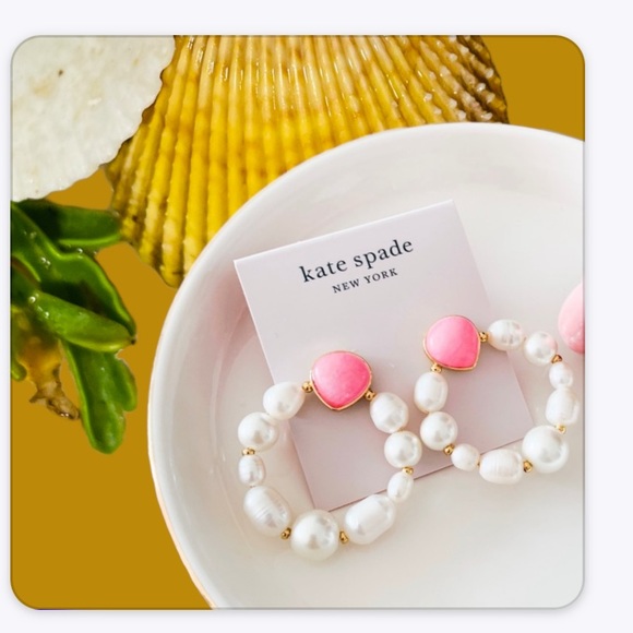 Kate Spade Pearl Pink Pierced Earrings - Picture 2 of 2